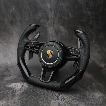 Exclusive Steering Custom Steering Wheel for Porsche 911 (991.2) / GT3/GT3RS(991) / 718 Boxster/Cayman (982) / Cayenne (958.2) / Panamera (971) / Macan(95B) | 2014-2020