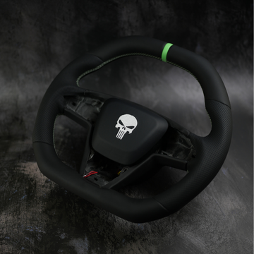 Exclusive Steering Custom Steering Wheel for 21-23 Tesla Model S / Model X / Plaid Yoke to Full-Wheel Conversion