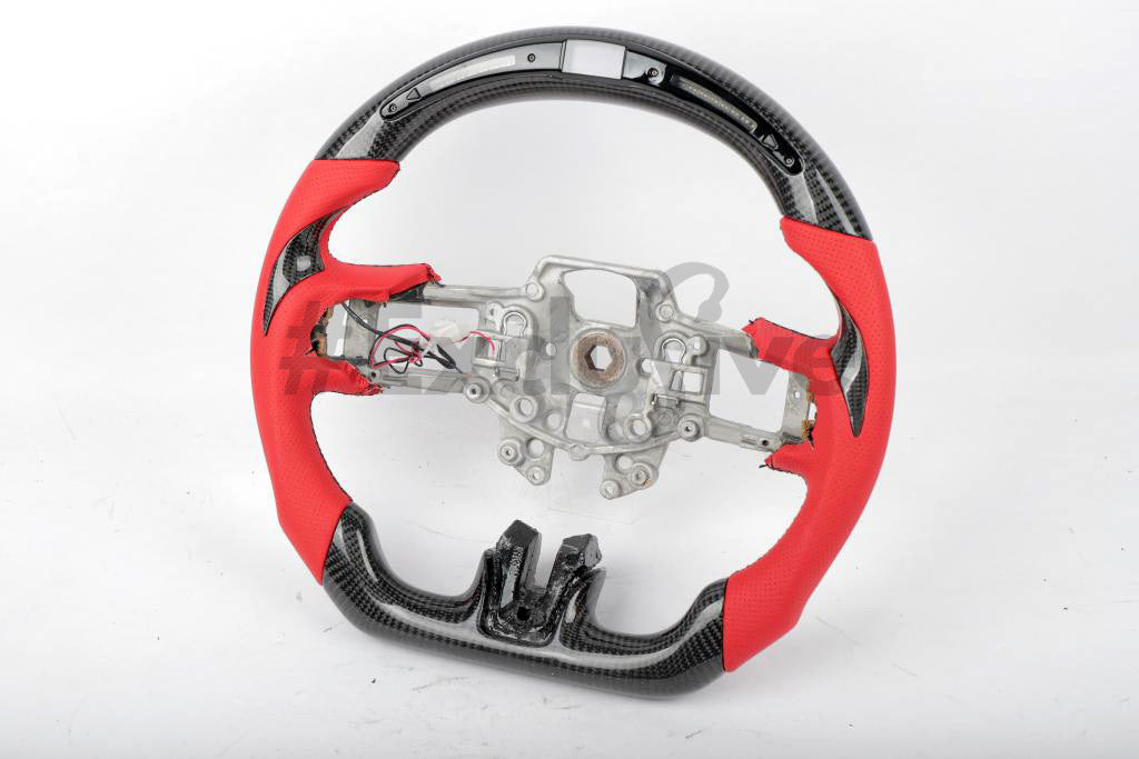Fits 18-23 Ford Mustang V1 Style Steering Wheel CF with Alcantara Red Stitching – Ikon Motorsports Fits 18-23 Ford Mustang V1 Style Steering Wheel CF with Alcantara Red Stitching – Ikon Motorsports
