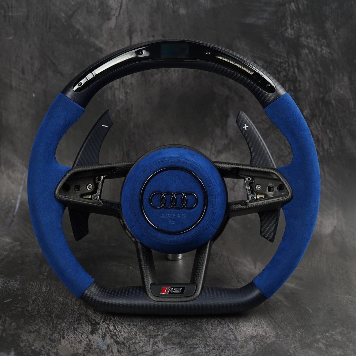 Carbon Fiber Steering Wheel Fit Ford F150 Raptor 2015+ Blue with CF Carbon Fiber Steering Wheel Fit Ford F150 Raptor 2015+ Blue with CF