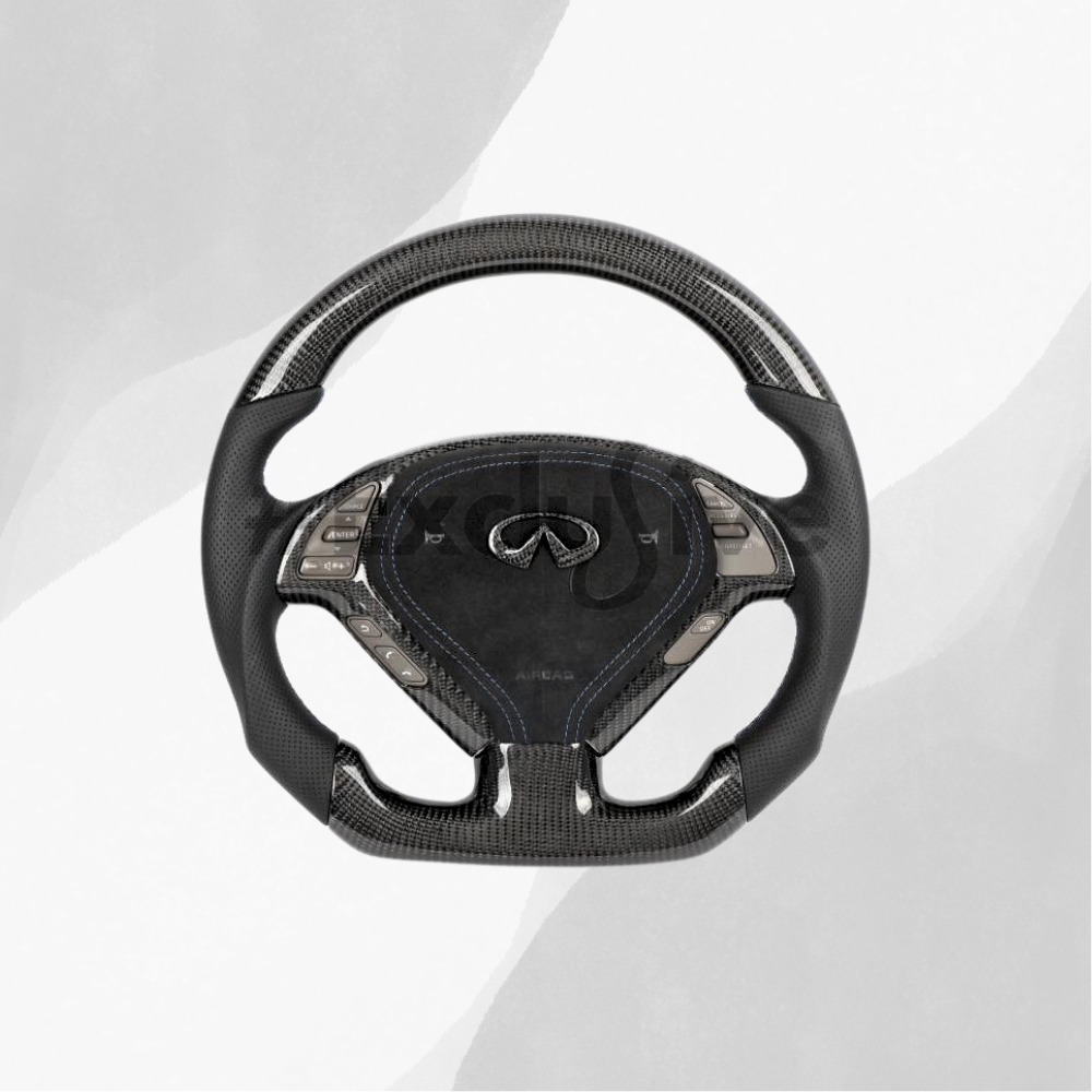 Infiniti custom steering wheel by Exclusive Steering