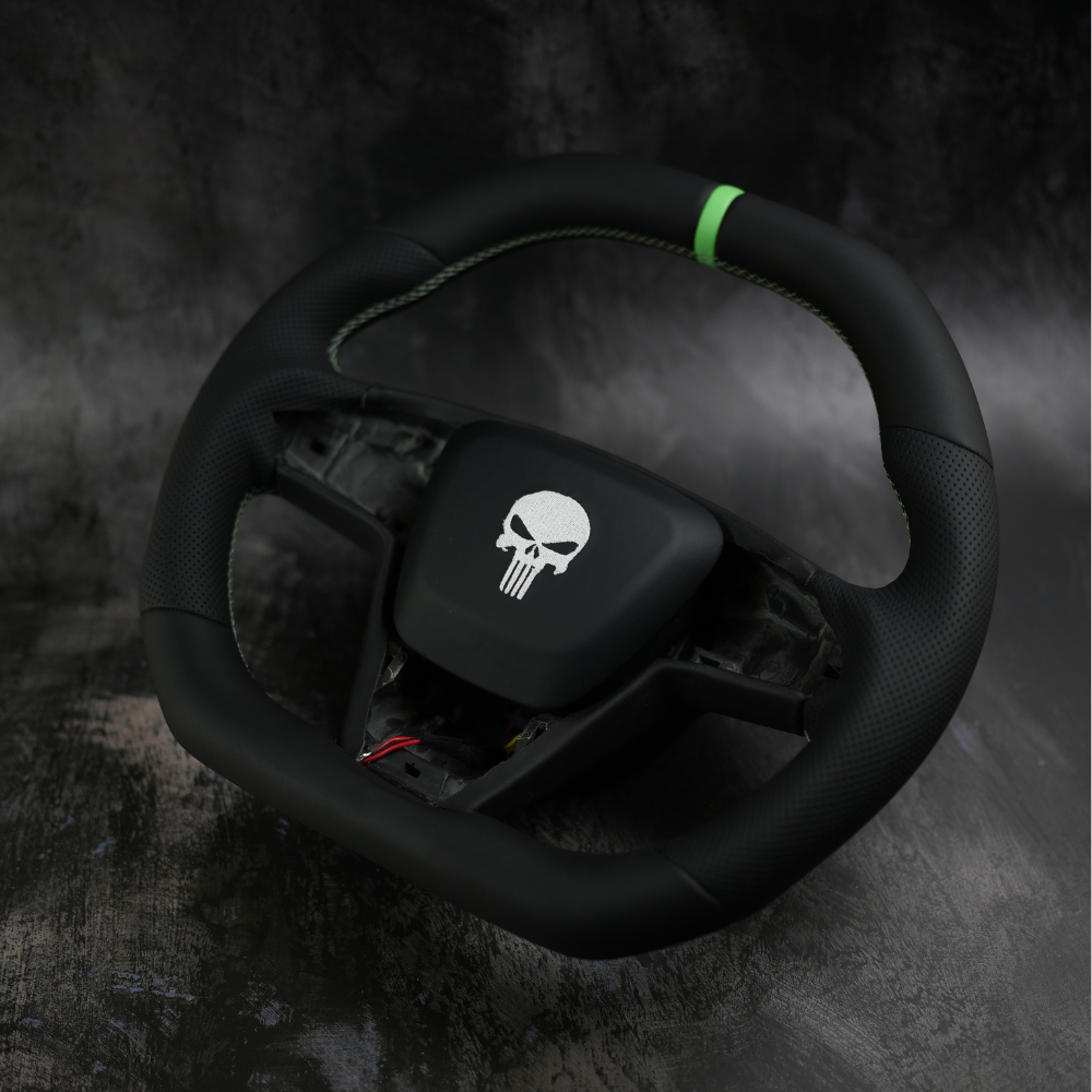 Tesla custom steering wheel by Exclusive Steering
